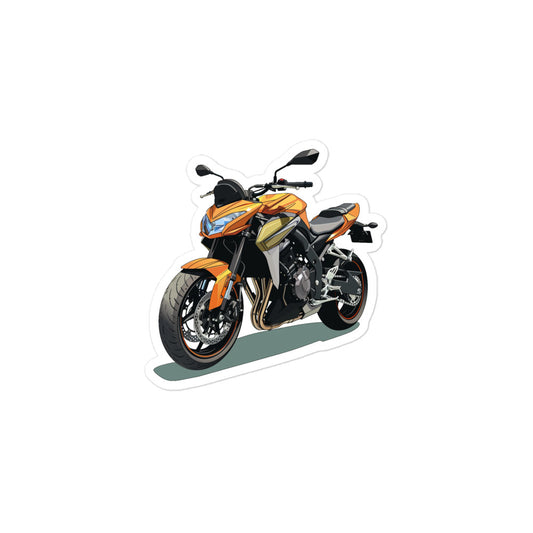 Bubble-free sticker with a detailed motorcycle design, kawasaki alike design, ideal for decorating laptops, water bottles, or helmets for motorcycle enthusiasts, moto sticker, love for motocycles using stickers