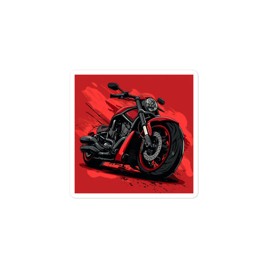 Bubble-free sticker with a detailed motorcycle design, cruizer design, ideal for decorating laptops, water bottles, or helmets for motorcycle enthusiasts, moto sticker, love for motocycles using stickers